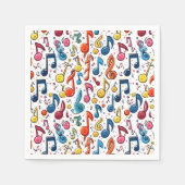 Musical Notes Kawaii Art Design Serviette (Vorderseite)