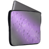 Musical Notes Lavender Moon Laptopschutzhülle (Vorne Rechts)