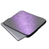 Musical Notes Lavender Moon Laptopschutzhülle (Vorne Knopf)