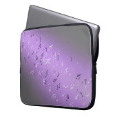 Musical Notes Lavender Moon Laptopschutzhülle (Vorderseite Links)