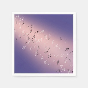 Musical Notes Lavender Moon Serviette