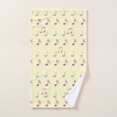 Musical Notes - Lemon Chiffon Badhandtuch Set (Handtuch)