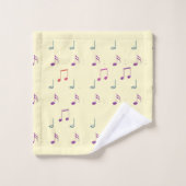 Musical Notes - Lemon Chiffon Badhandtuch Set (Waschlappen)