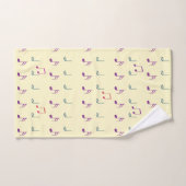Musical Notes - Lemon Chiffon Badhandtuch Set (Handtuch)