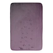 Musical Notes Mauve Bath Mat Badematte (Vorderseite Vertikal)