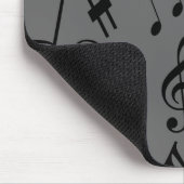 Musical Notes Mousepad - Silver (Ecke)