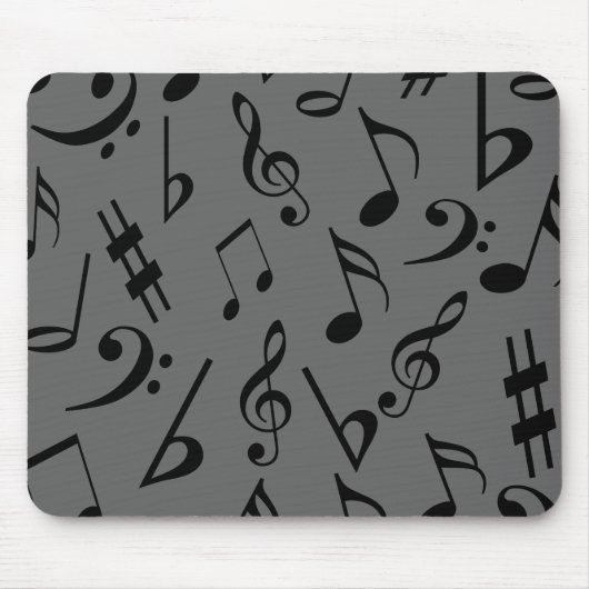 Musical Notes Mousepad - Silver (Vorne)