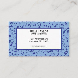 Musical Notes Music Teacher Composer Visitenkarte