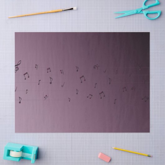 Musical Notes Ombre Mauve Seidenpapier (Basteln)