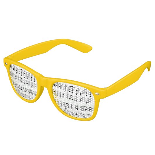 Musical Notes Party Shades Sonnenbrille (Schrägansicht)