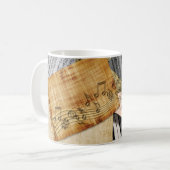 Musical Notes Piano Sheet Music Kaffeetasse (Vorderseite Links)