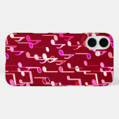 Musical Notes print - burgundy, multi Case-Mate iPhone Hülle (Rückseite (Horizontal))