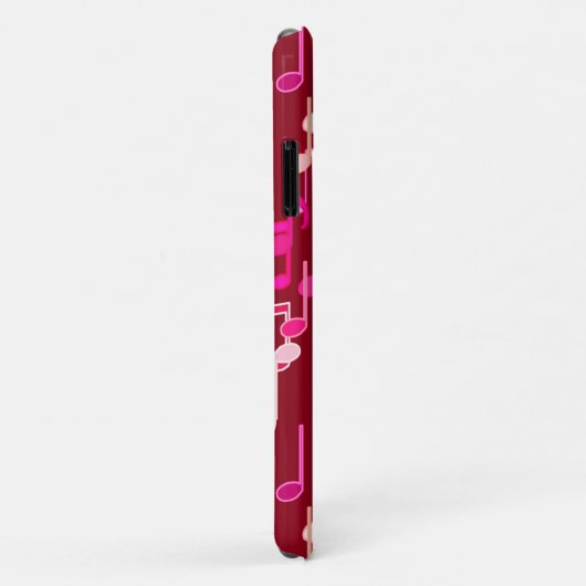 Musical Notes print - burgundy, multi Case-Mate iPhone Hülle (Hinten/Rechts)