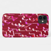 Musical Notes print - burgundy, multi Case-Mate iPhone Hülle (Rückseite (Horizontal))