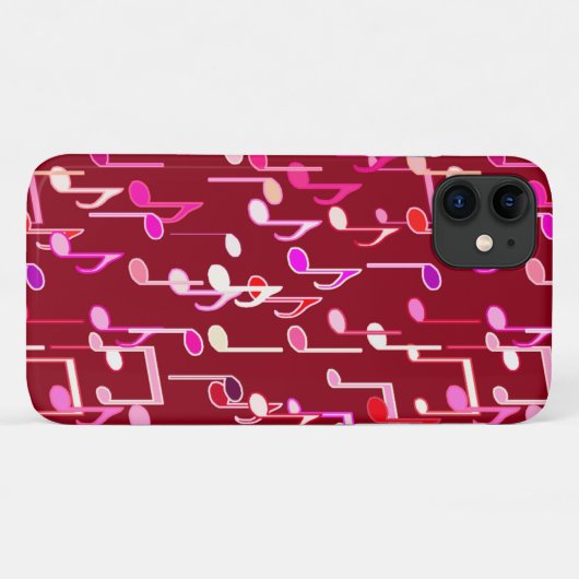 Musical Notes print - burgundy, multi Case-Mate iPhone Hülle (Rückseite (Horizontal))