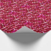 Musical Notes print - burgundy, multi Geschenkpapier (Ecke)