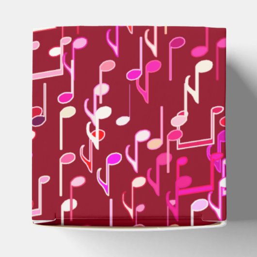 Musical Notes print - burgundy, multi Geschenkschachtel (Oben)