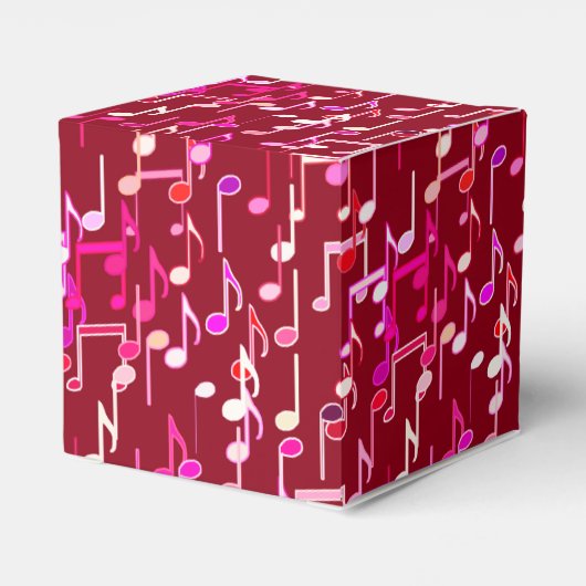 Musical Notes print - burgundy, multi Geschenkschachtel (Rückseite)