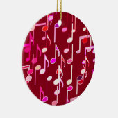 Musical Notes print - burgundy, multi Keramikornament (Rechts)