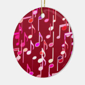 Musical Notes print - burgundy, multi Keramikornament (Links)