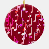 Musical Notes print - burgundy, multi Keramikornament (Hinten)