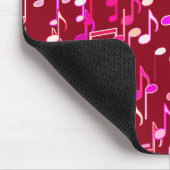 Musical Notes print - burgundy, multi Mousepad (Ecke)