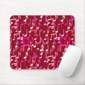 Musical Notes print - burgundy, multi Mousepad (Mit Mouse)