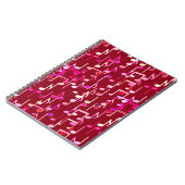 Musical Notes print - burgundy, multi Notizblock (Linke Seite)