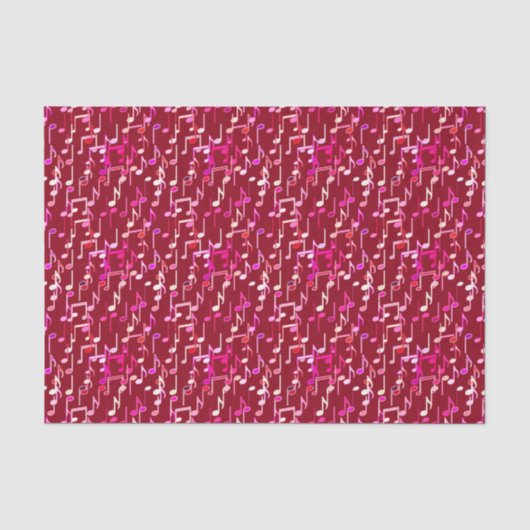 Musical Notes print - burgundy, multi Seidenpapier (Vorderseite)