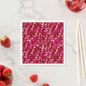 Musical Notes print - burgundy, multi Serviette (Beispiel)