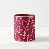 Musical Notes print - burgundy, multi Tasse (Zentrum)