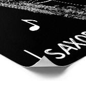 Musical Notes Saxophon Poster (Ecke)