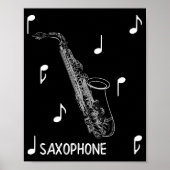 Musical Notes Saxophon Poster (Vorne)