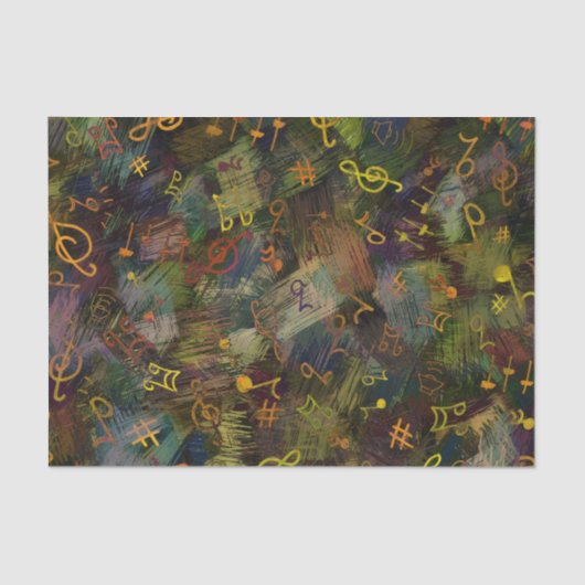 Musical Notes Seidenpapier (Vorderseite)