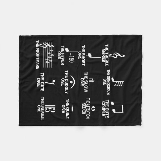 Musical Notes Symbol Definition Humor Funny Christ Fleecedecke (Vorderseite (Horizontal))