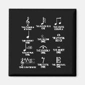 Musical Notes Symbol Definition Humor Funny Christ Magnet (Vorne)
