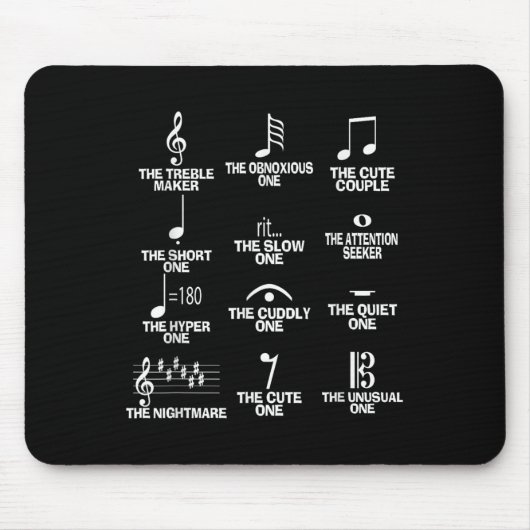 Musical Notes Symbol Definition Humor Funny Christ Mousepad (Vorne)