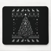 Musical Notes Tree Christmas Ugly Sweater Xmas  Mousepad (Vorne)