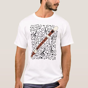 Musical Notes Woodwind Music Teacher T-Shirt