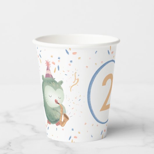 Musical Owls Paper Cup Pappbecher (Vorderseite)