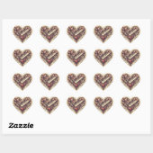Musical Piano Heart Herz-Aufkleber (Blatt)