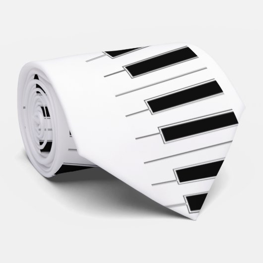 Musical Piano Keys Krawatte (Gerollt)