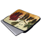 Musical Piano Keys Laptop Sleeve (Vorne Knopf)