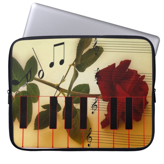 Musical Piano Keys Laptop Sleeve (Vorderseite)