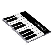 Musical Piano Keys | Name hinzufügen Notizblock (Rechte Seite)