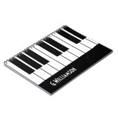 Musical Piano Keys | Name hinzufügen Notizblock (Linke Seite)