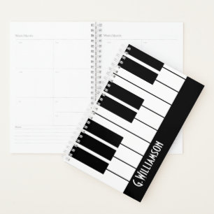 Musical Piano Keys Name hinzufügen Planer