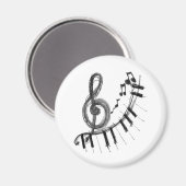 Musical Piano Magnet (Vorderseite/Rückseite)