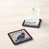 Musical Redwing Blackbird in einem Sumpf Getränkeuntersetzer (Rechte Seite)