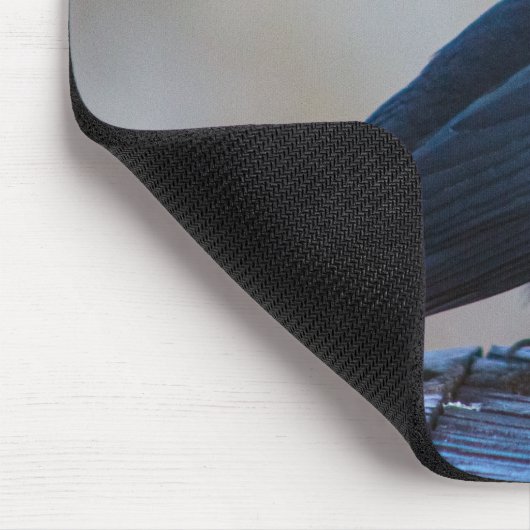 Musical Redwing Blackbird in einem Sumpf Mousepad (Ecke)